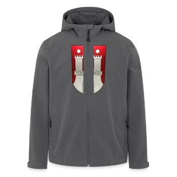 Hamburg - Recycelte Männer Softshell-Jacke von Stanley/Stella - Anthrazit - Vorne - AI Model Male 185 light (185cm)