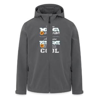 Patentante mega cool - Recycelte Männer Softshell-Jacke von Stanley/Stella - Anthrazit - Vorne - AI Model Male 185 light (185cm)