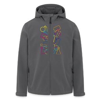 Große Laborglas - Recycelte Männer Softshell-Jacke von Stanley/Stella - Anthrazit - Vorne - AI Model Male 185 light (185cm)
