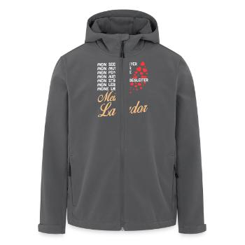 Labrador - Mein - Recycelte Männer Softshell-Jacke von Stanley/Stella - Anthrazit - Vorne - AI Model Male 185 light (185cm)