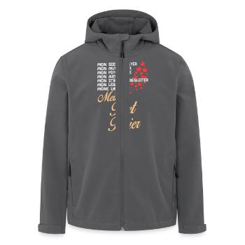 Tibet-Terrier - Mein - Recycelte Männer Softshell-Jacke von Stanley/Stella - Anthrazit - Vorne - AI Model Male 185 light (185cm)
