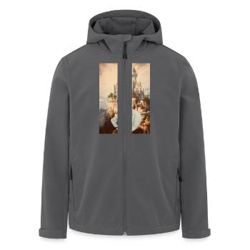 Ludwig at Schloss Falkenstein - Recycelte Männer Softshell-Jacke von Stanley/Stella - Anthrazit - Vorne - AI Model Male 185 light (185cm)