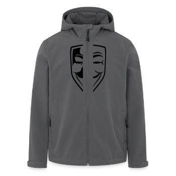 Anonymous Mask Guy Fawks - Recycelte Männer Softshell-Jacke von Stanley/Stella - Anthrazit - Vorne - AI Model Male 185 light (185cm)