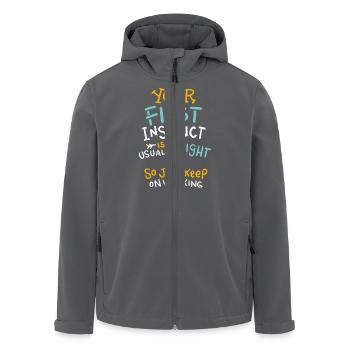 Your First Instinct Is Right Just Keep On Walking - Recycelte Männer Softshell-Jacke von Stanley/Stella - Anthrazit - Vorne - AI Model Male 185 light (185cm)