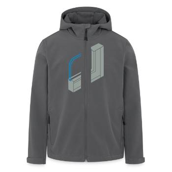 Aluminiumprofil Fenster - Recycelte Männer Softshell-Jacke von Stanley/Stella - Anthrazit - Vorne - AI Model Male 185 light (185cm)