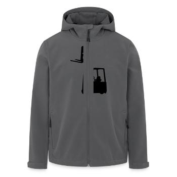 Gabelstapler Fork-lift truck - Recycelte Männer Softshell-Jacke von Stanley/Stella - Anthrazit - Vorne - AI Model Male 185 light (185cm)