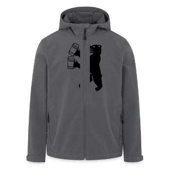 berliner bär deutsches bier lustiger humor - Recycelte Männer Softshell-Jacke von Stanley/Stella - Anthrazit - Vorne - AI Model Male 185 light (185cm)