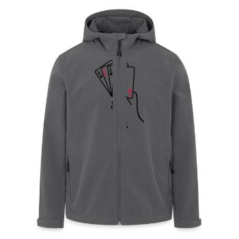 Poker - Recycelte Männer Softshell-Jacke von Stanley/Stella - Anthrazit - Vorne - AI Model Male 185 light (185cm)
