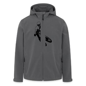 Downhill - Mountainbiking - Recycelte Männer Softshell-Jacke von Stanley/Stella - Anthrazit - Vorne - AI Model Male 185 light (185cm)