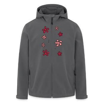 Blumen Flower Power - V3 - Recycelte Männer Softshell-Jacke von Stanley/Stella - Anthrazit - Vorne - AI Model Male 185 light (185cm)