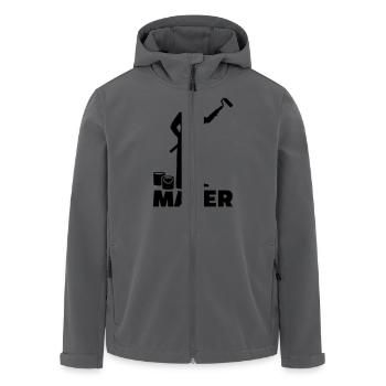Maler - Recycelte Männer Softshell-Jacke von Stanley/Stella - Anthrazit - Vorne - AI Model Male 185 light (185cm)