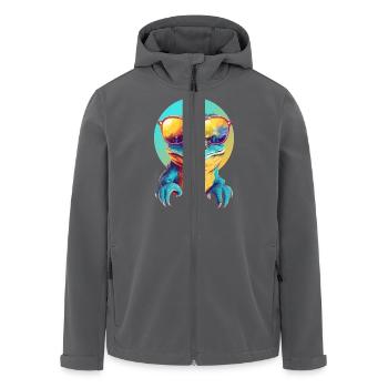 Mali die Eidechse - Recycelte Männer Softshell-Jacke von Stanley/Stella - Anthrazit - Vorne - AI Model Male 185 light (185cm)