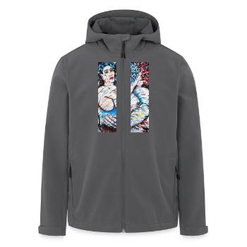 Escort Mädchen - Recycelte Männer Softshell-Jacke von Stanley/Stella - Anthrazit - Vorne - AI Model Male 185 light (185cm)