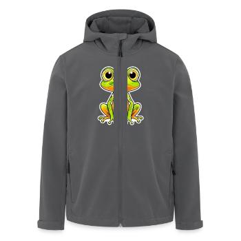 Frosch Grüner Frosch Frosch - Recycelte Männer Softshell-Jacke von Stanley/Stella - Anthrazit - Vorne - AI Model Male 185 light (185cm)