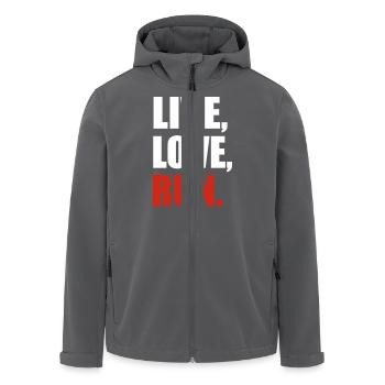laufen - Recycelte Männer Softshell-Jacke von Stanley/Stella - Anthrazit - Vorne - AI Model Male 185 light (185cm)