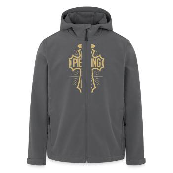Symbolische Botschaft des Glaubens - Recycelte Männer Softshell-Jacke von Stanley/Stella - Anthrazit - Vorne - AI Model Male 185 light (185cm)