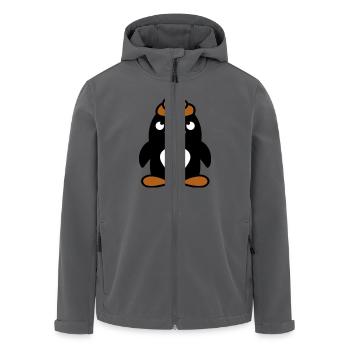 Pinguin Kacke auf Kopf gemacht Lustige Kot Scheiße - Recycelte Männer Softshell-Jacke von Stanley/Stella - Anthrazit - Vorne - AI Model Male 185 light (185cm)