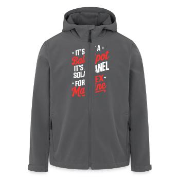 Es ist keine kahle Stelle, es ist ein Panel für die Sexmaschine - Recycelte Männer Softshell-Jacke von Stanley/Stella - Anthrazit - Vorne - AI Model Male 185 light (185cm)