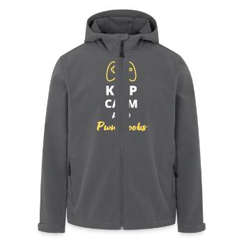 Keep Calm und Pwn Noob - Dominiere das Spiel - Recycelte Männer Softshell-Jacke von Stanley/Stella - Anthrazit - Vorne - AI Model Male 185 light (185cm)