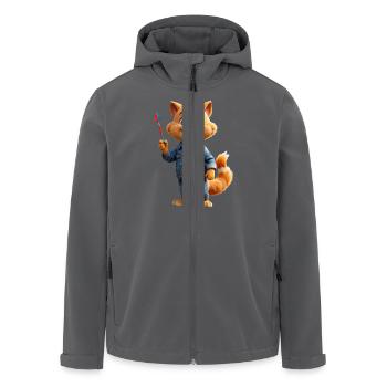 Cute animal - Recycelte Männer Softshell-Jacke von Stanley/Stella - Anthrazit - Vorne - AI Model Male 185 light (185cm)