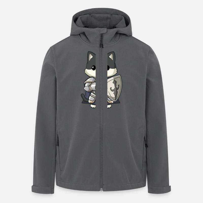Paladin Katze - Recycelte Männer Softshell-Jacke von Stanley/Stella - Anthrazit