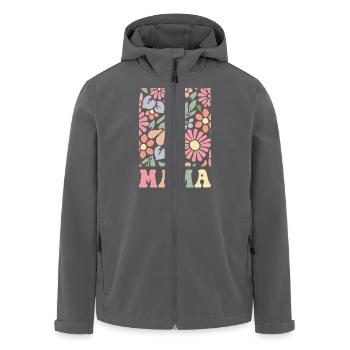 Mama Boho Flora - Recycelte Männer Softshell-Jacke von Stanley/Stella - Anthrazit - Vorne - AI Model Male 185 light (185cm)