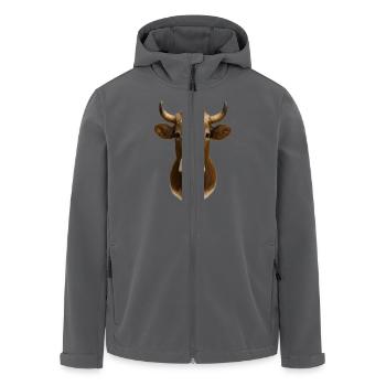 Die schonste Kuh - Recycelte Männer Softshell-Jacke von Stanley/Stella - Anthrazit - Vorne - AI Model Male 185 light (185cm)