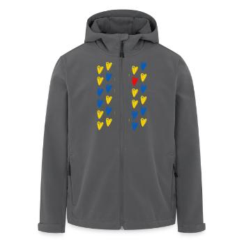 Liebe Herzen für die Ukraine - Recycelte Männer Softshell-Jacke von Stanley/Stella - Anthrazit - Vorne - AI Model Male 185 light (185cm)