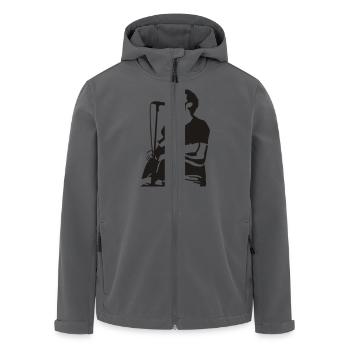 shouter_blanko - Recycelte Männer Softshell-Jacke von Stanley/Stella - Anthrazit - Vorne - AI Model Male 185 light (185cm)