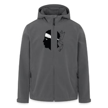 Korsika! - Recycelte Männer Softshell-Jacke von Stanley/Stella - Anthrazit - Vorne - AI Model Male 185 light (185cm)