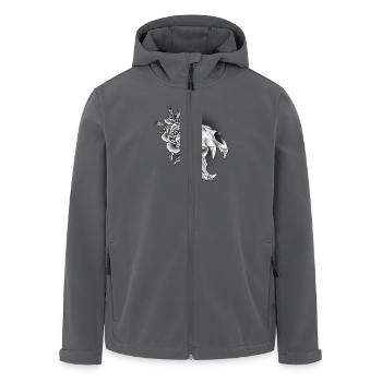 Bärenschädel - Recycelte Männer Softshell-Jacke von Stanley/Stella - Anthrazit - Vorne - AI Model Male 185 light (185cm)