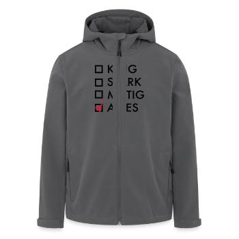 mutig - Recycelte Männer Softshell-Jacke von Stanley/Stella - Anthrazit - Vorne - AI Model Male 185 light (185cm)