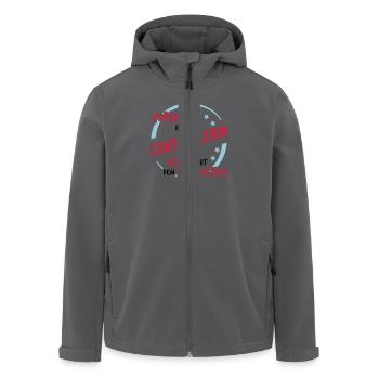 Controllerin - Rechne mit dem Schlimmsten - Recycelte Männer Softshell-Jacke von Stanley/Stella - Anthrazit - Vorne - AI Model Male 185 light (185cm)
