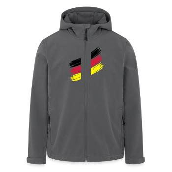 German Stripes - Deutsche Streifen - Germany - - Recycelte Männer Softshell-Jacke von Stanley/Stella - Anthrazit - Vorne - AI Model Male 185 light (185cm)