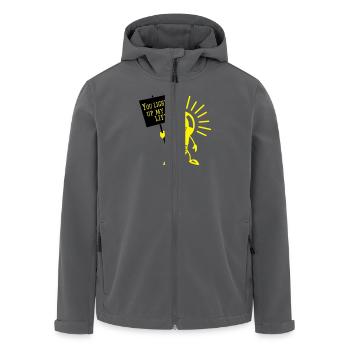 You light up my life - Recycelte Männer Softshell-Jacke von Stanley/Stella - Anthrazit - Vorne - AI Model Male 185 light (185cm)