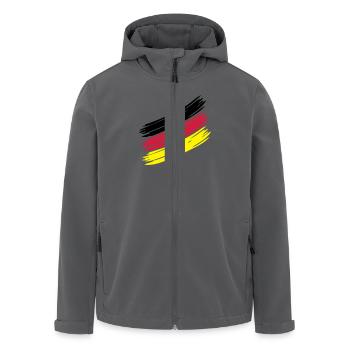 NATION Stripes - CHOOSE UR OWN COUNTRY COLORS! - Recycelte Männer Softshell-Jacke von Stanley/Stella - Anthrazit - Vorne - AI Model Male 185 light (185cm)