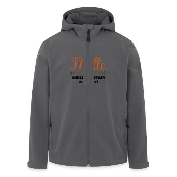 malle endlich zuhause - Recycelte Männer Softshell-Jacke von Stanley/Stella - Anthrazit - Vorne - AI Model Male 185 light (185cm)