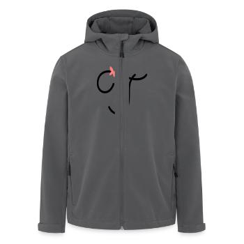 Buchstabe T Schmetterlingsbuchstabe - Recycelte Männer Softshell-Jacke von Stanley/Stella - Anthrazit - Vorne - AI Model Male 185 light (185cm)