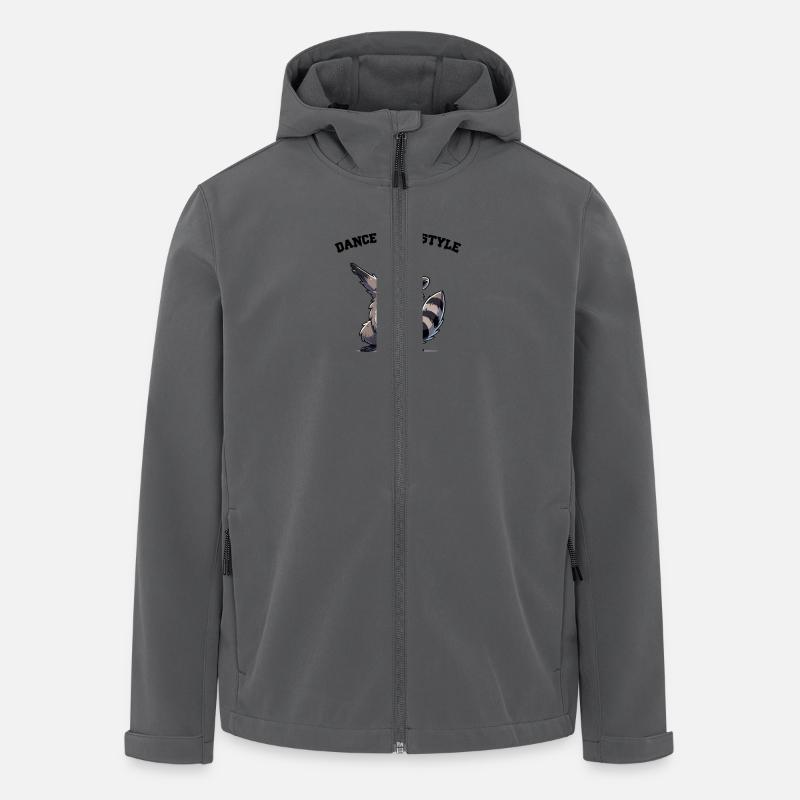 waschbär dabbing - Recycelte Männer Softshell-Jacke von Stanley/Stella - Anthrazit