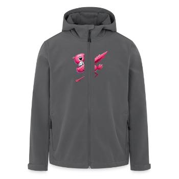 flamingo dabbing - Recycelte Männer Softshell-Jacke von Stanley/Stella - Anthrazit - Vorne - AI Model Male 185 light (185cm)