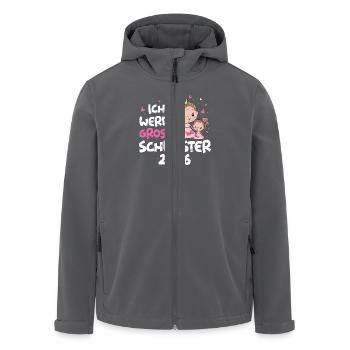 Ich Werde Große Schwester 2026 Prinzessin - Recycelte Männer Softshell-Jacke von Stanley/Stella - Anthrazit - Vorne - AI Model Male 185 light (185cm)