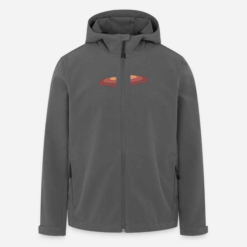 Feuille sur l’eau avec des gouttes - Veste softshell homme en polyester recyclé Stanley/Stella - charbon