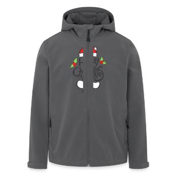 line-happychristmas typografie - Recycelte Männer Softshell-Jacke von Stanley/Stella - Anthrazit - Vorne - AI Model Male 185 light (185cm)