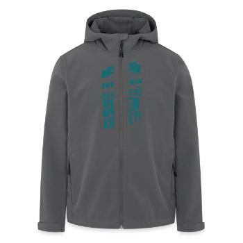 Superpower Erzieherin - Beruf Job petrol RAHMENLOS - Recycelte Männer Softshell-Jacke von Stanley/Stella - Anthrazit - Vorne - AI Model Male 185 light (185cm)