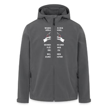 Teufel Meister - Recycelte Männer Softshell-Jacke von Stanley/Stella - Anthrazit - Vorne - AI Model Male 185 light (185cm)