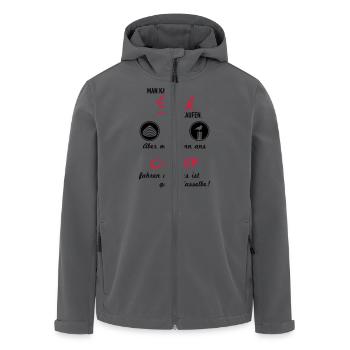 Glück Meer - Recycelte Männer Softshell-Jacke von Stanley/Stella - Anthrazit - Vorne - AI Model Male 185 light (185cm)