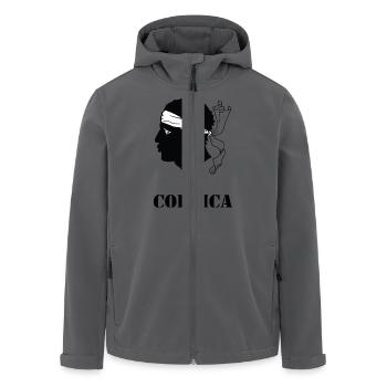 Korsika! - Recycelte Männer Softshell-Jacke von Stanley/Stella - Anthrazit - Vorne - AI Model Male 185 light (185cm)