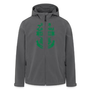 Vegan Zombies eat Grains you are safe! Veggie - Recycelte Männer Softshell-Jacke von Stanley/Stella - Anthrazit - Vorne - AI Model Male 185 light (185cm)