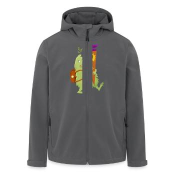 Monster mit Schultüte - Recycelte Männer Softshell-Jacke von Stanley/Stella - Anthrazit - Vorne - AI Model Male 185 light (185cm)