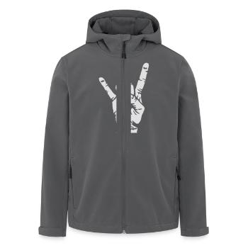 Devilhand Pommesgabel - Recycelte Männer Softshell-Jacke von Stanley/Stella - Anthrazit - Vorne - AI Model Male 185 light (185cm)